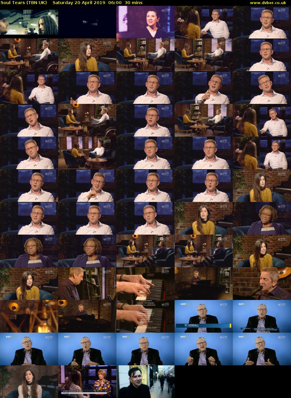 Soul Tears (TBN UK) Saturday 20 April 2019 06:00 - 06:30