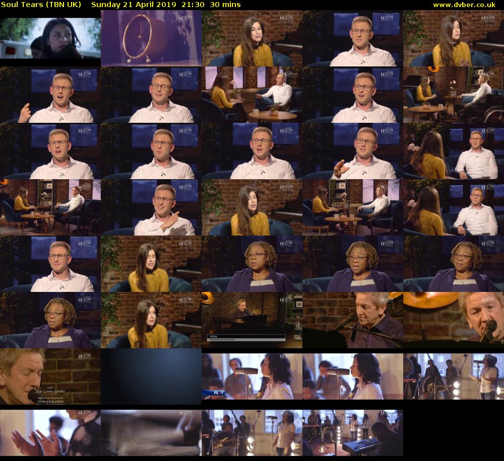 Soul Tears (TBN UK) Sunday 21 April 2019 21:30 - 22:00