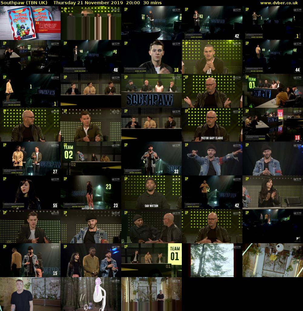 Southpaw (TBN UK) Thursday 21 November 2019 20:00 - 20:30