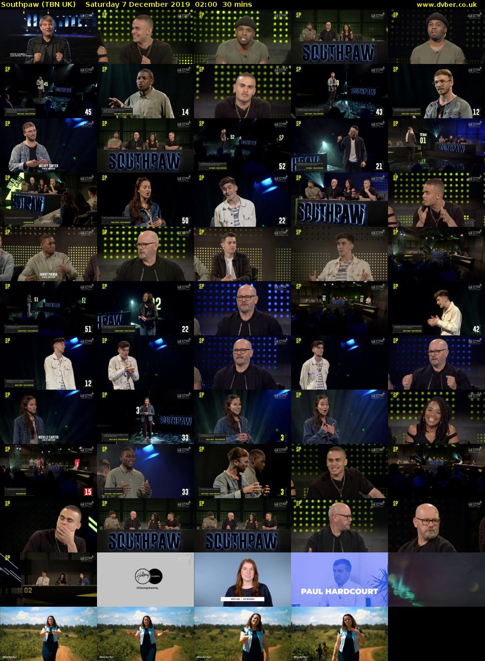 Southpaw (TBN UK) Saturday 7 December 2019 02:00 - 02:30