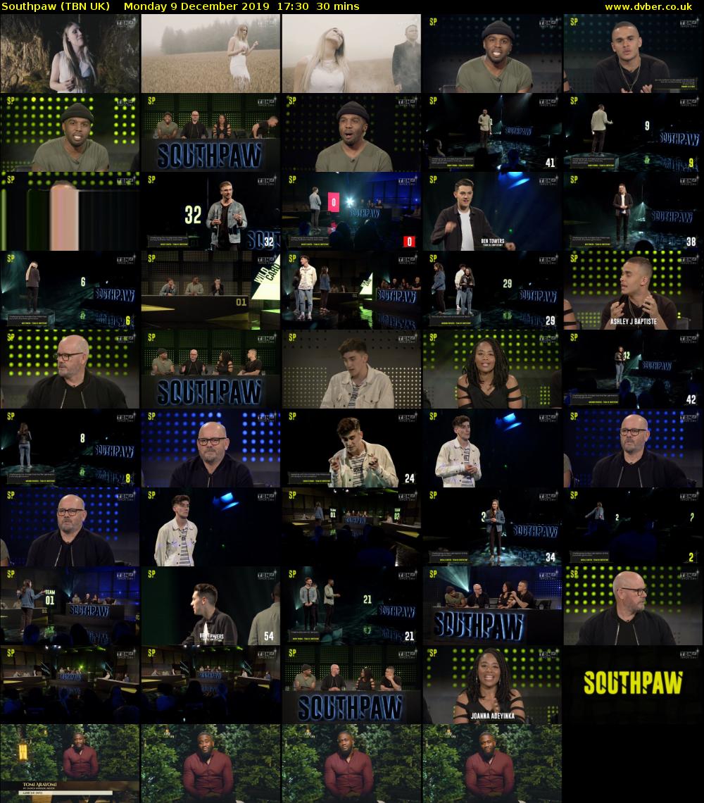 Southpaw (TBN UK) Monday 9 December 2019 17:30 - 18:00