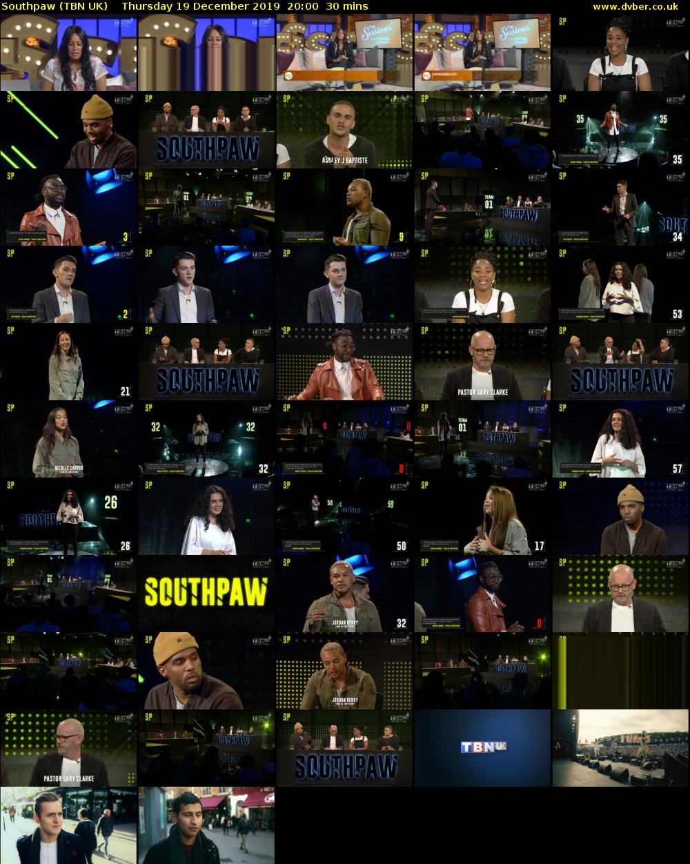 Southpaw (TBN UK) Thursday 19 December 2019 20:00 - 20:30