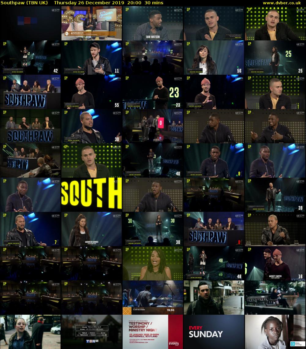 Southpaw (TBN UK) Thursday 26 December 2019 20:00 - 20:30