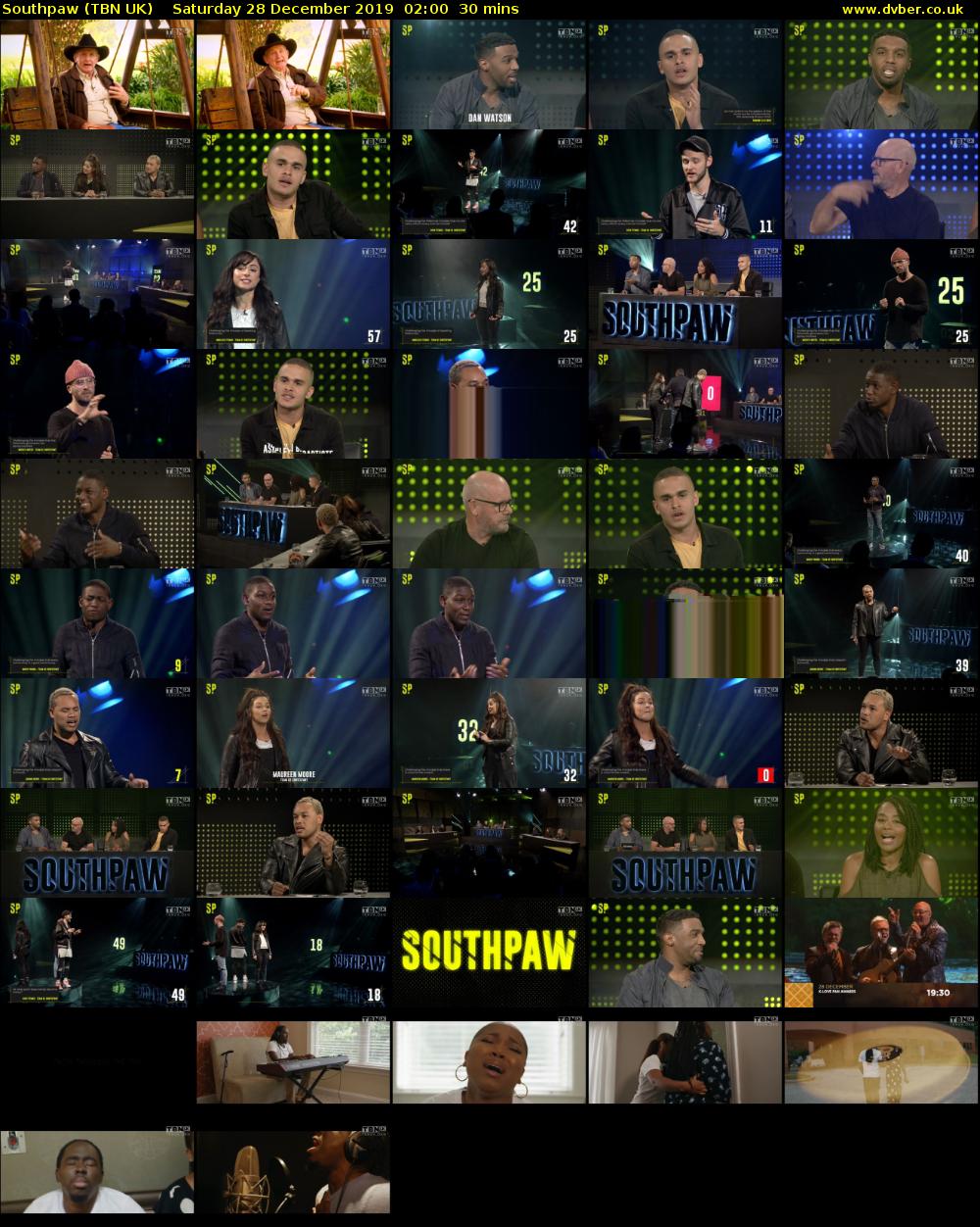 Southpaw (TBN UK) Saturday 28 December 2019 02:00 - 02:30