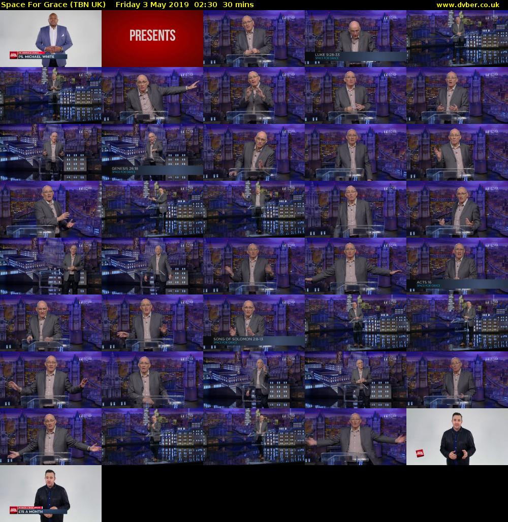 Space For Grace (TBN UK) Friday 3 May 2019 02:30 - 03:00
