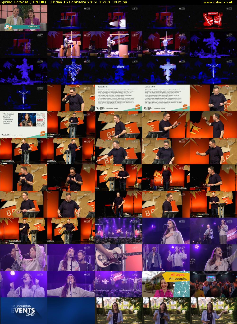 Spring Harvest (TBN UK) Friday 15 February 2019 15:00 - 15:30