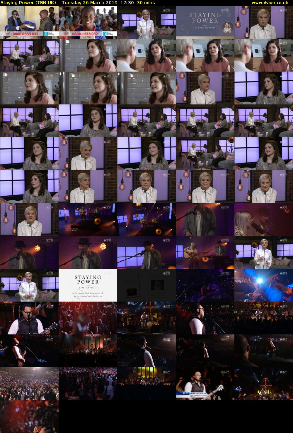 Staying Power (TBN UK) Tuesday 26 March 2019 17:30 - 18:00