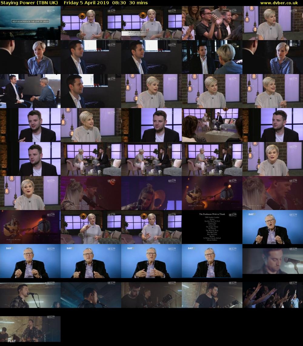 Staying Power (TBN UK) Friday 5 April 2019 08:30 - 09:00