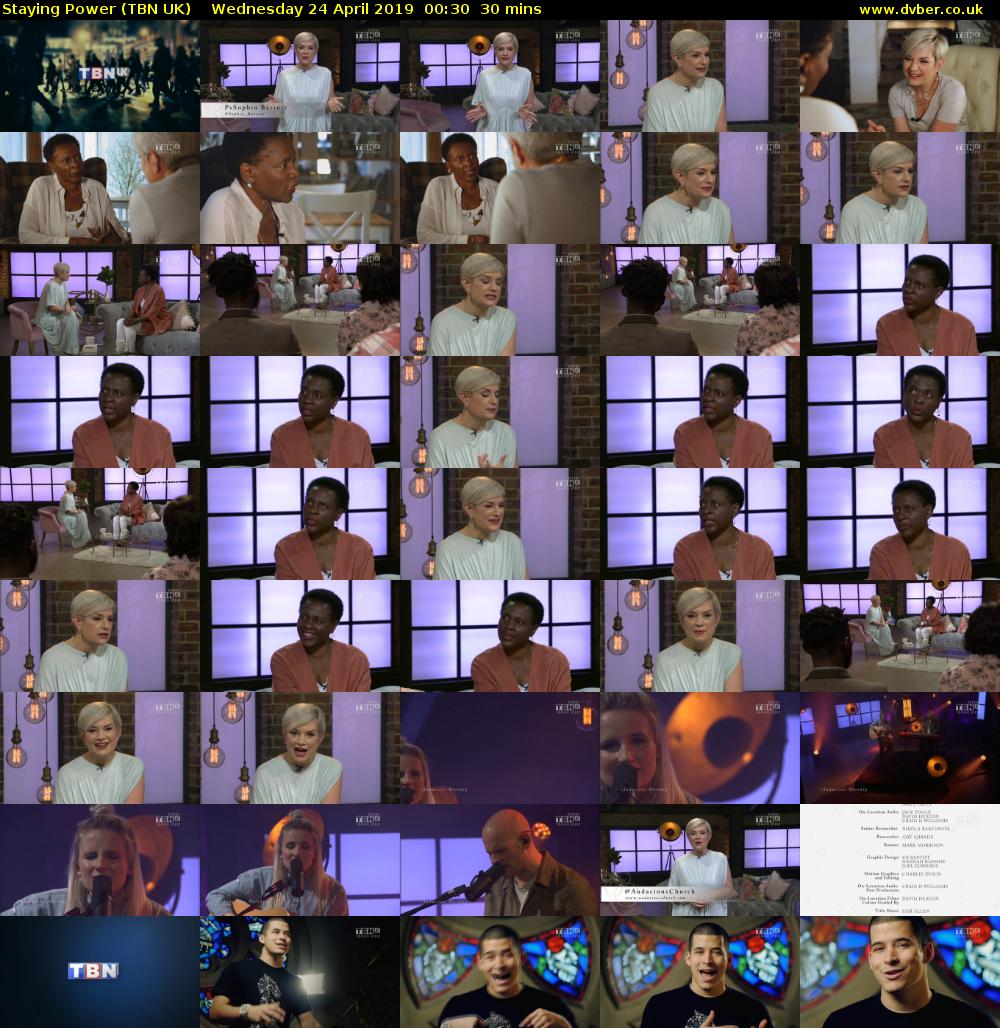 Staying Power (TBN UK) Wednesday 24 April 2019 00:30 - 01:00