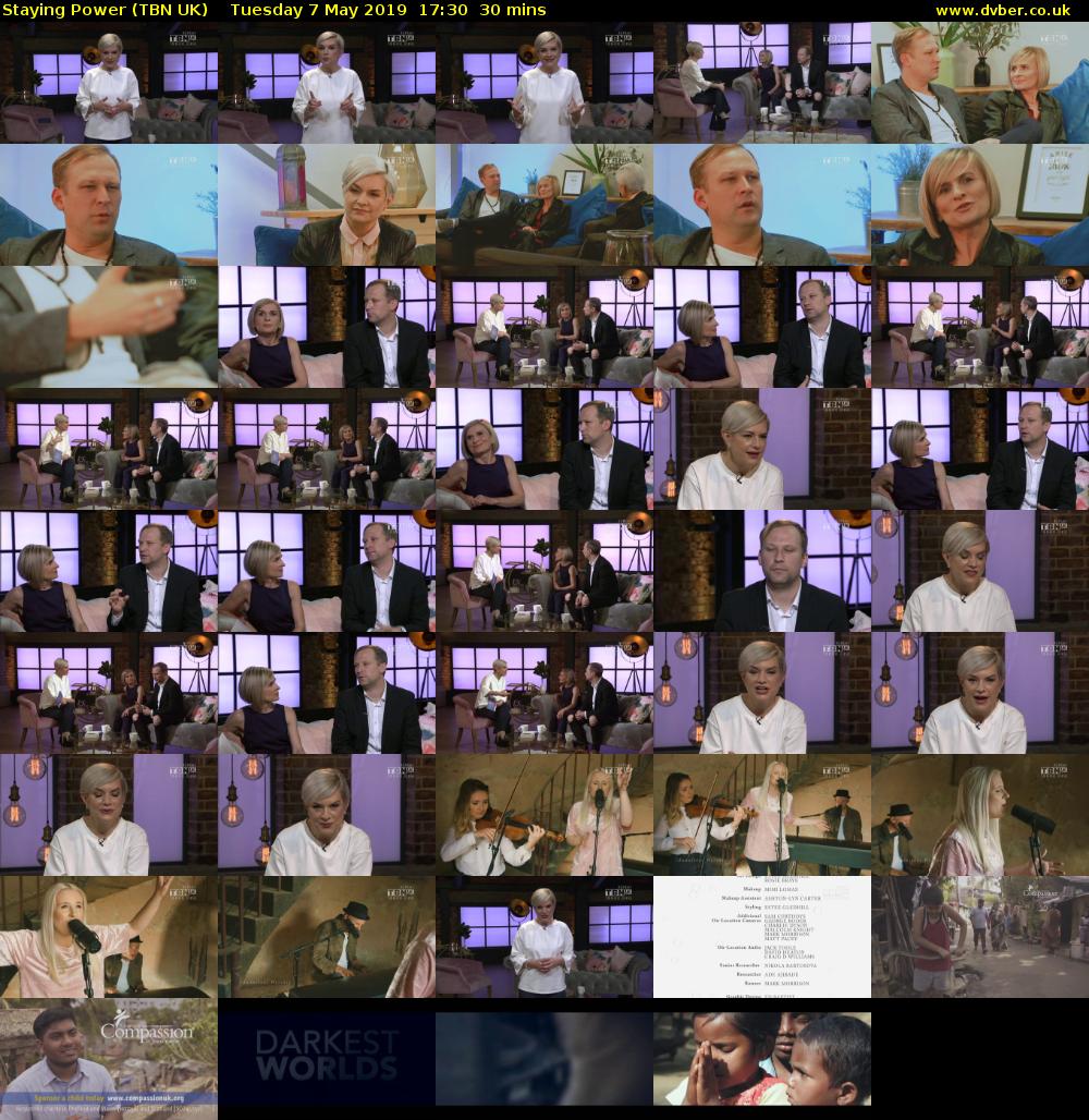 Staying Power (TBN UK) Tuesday 7 May 2019 17:30 - 18:00