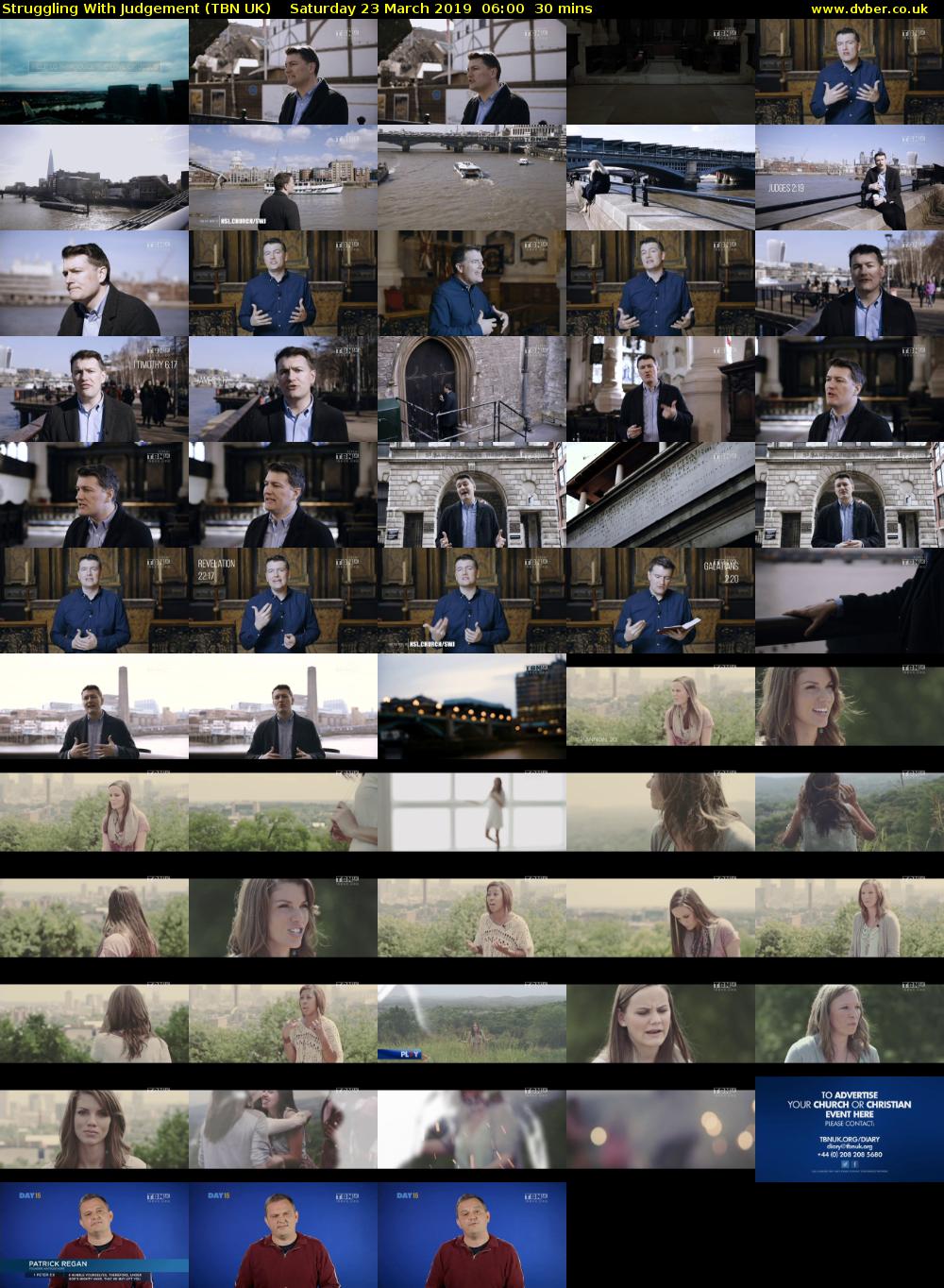 Struggling With Judgement (TBN UK) Saturday 23 March 2019 06:00 - 06:30