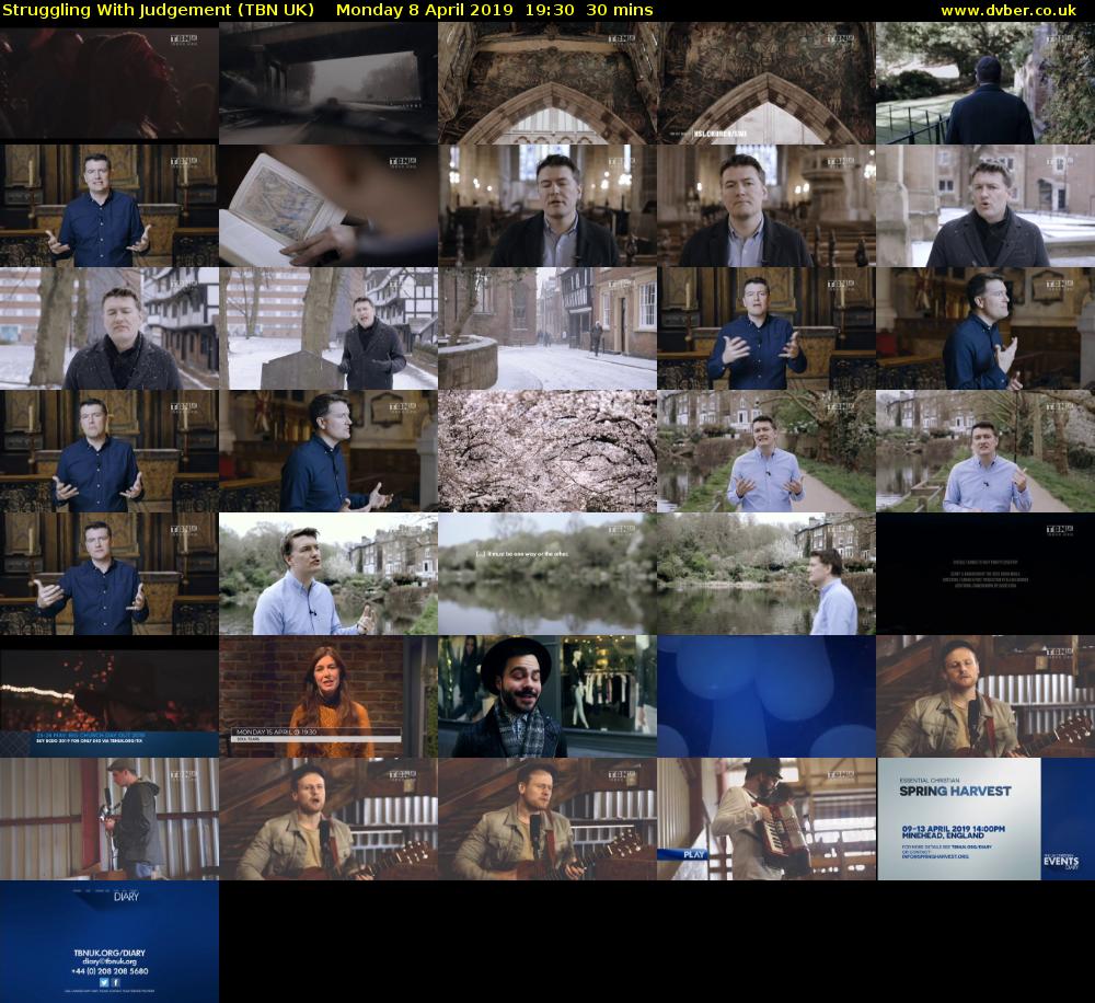 Struggling With Judgement (TBN UK) Monday 8 April 2019 19:30 - 20:00
