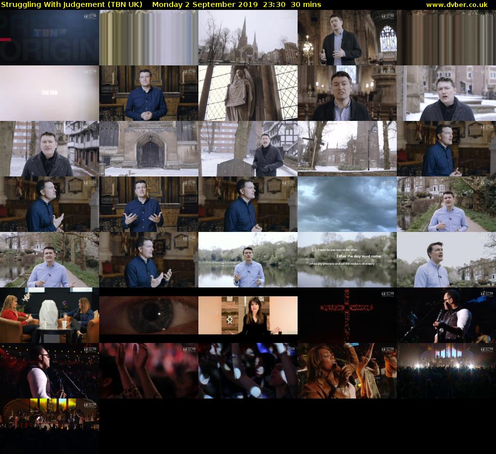 Struggling With Judgement (TBN UK) Monday 2 September 2019 23:30 - 00:00