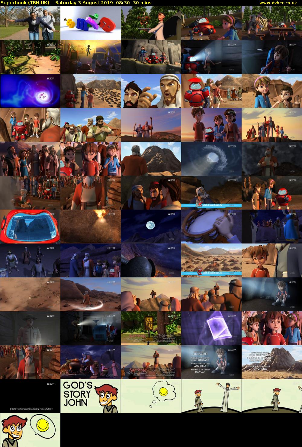 Superbook (TBN UK) Saturday 3 August 2019 08:30 - 09:00