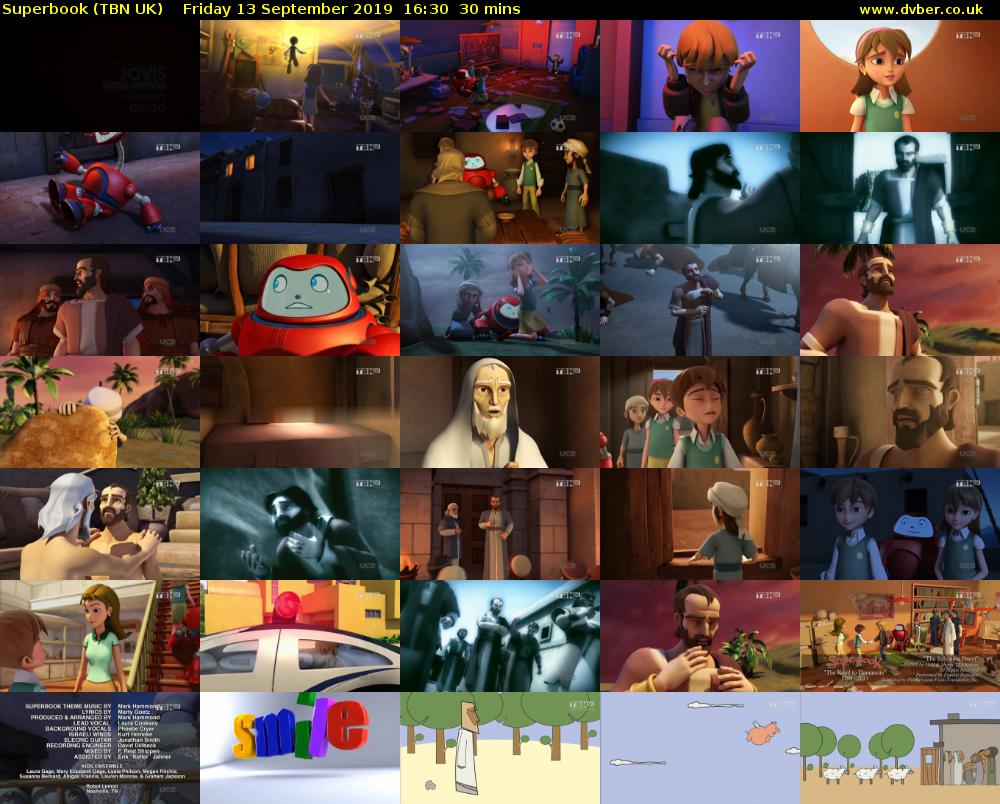 Superbook (TBN UK) Friday 13 September 2019 16:30 - 17:00