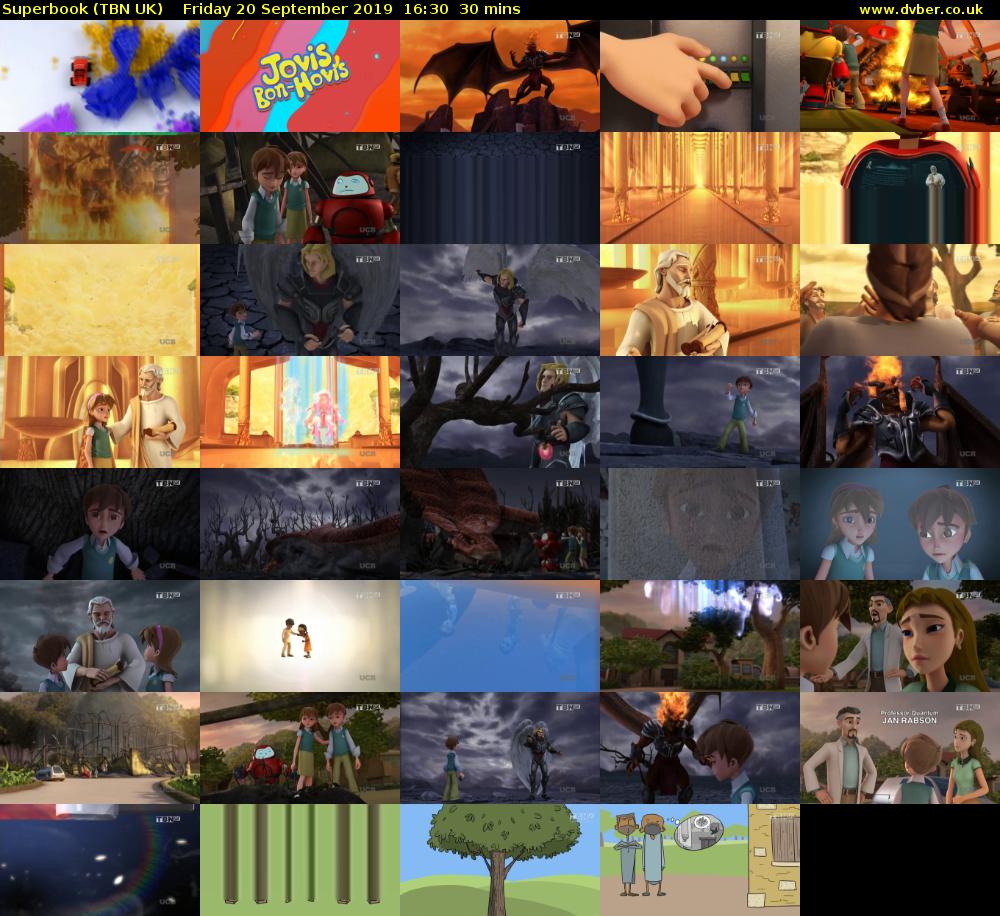 Superbook (TBN UK) Friday 20 September 2019 16:30 - 17:00