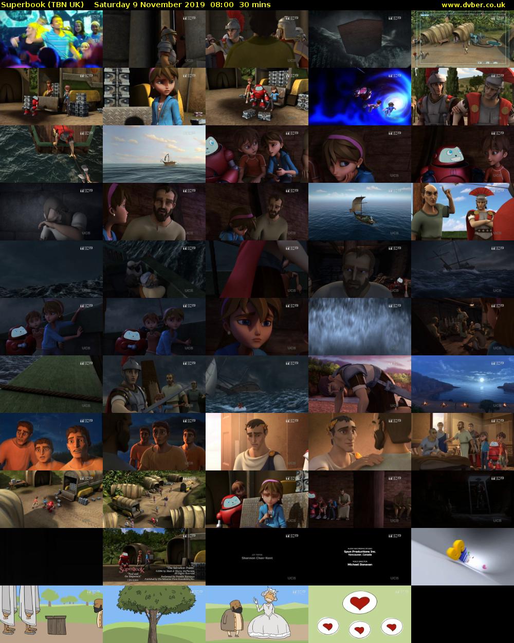 Superbook (TBN UK) Saturday 9 November 2019 08:00 - 08:30