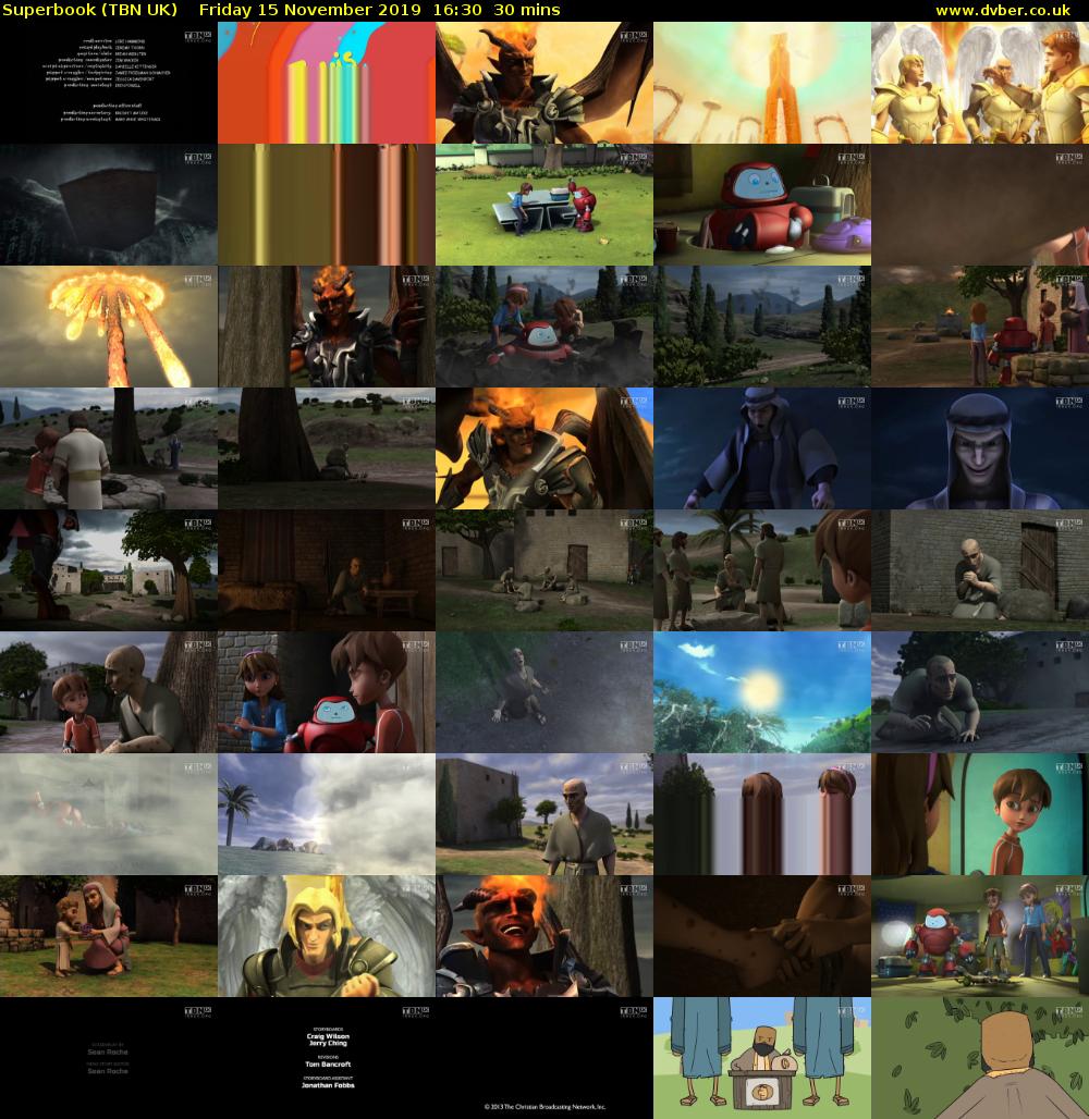 Superbook (TBN UK) Friday 15 November 2019 16:30 - 17:00