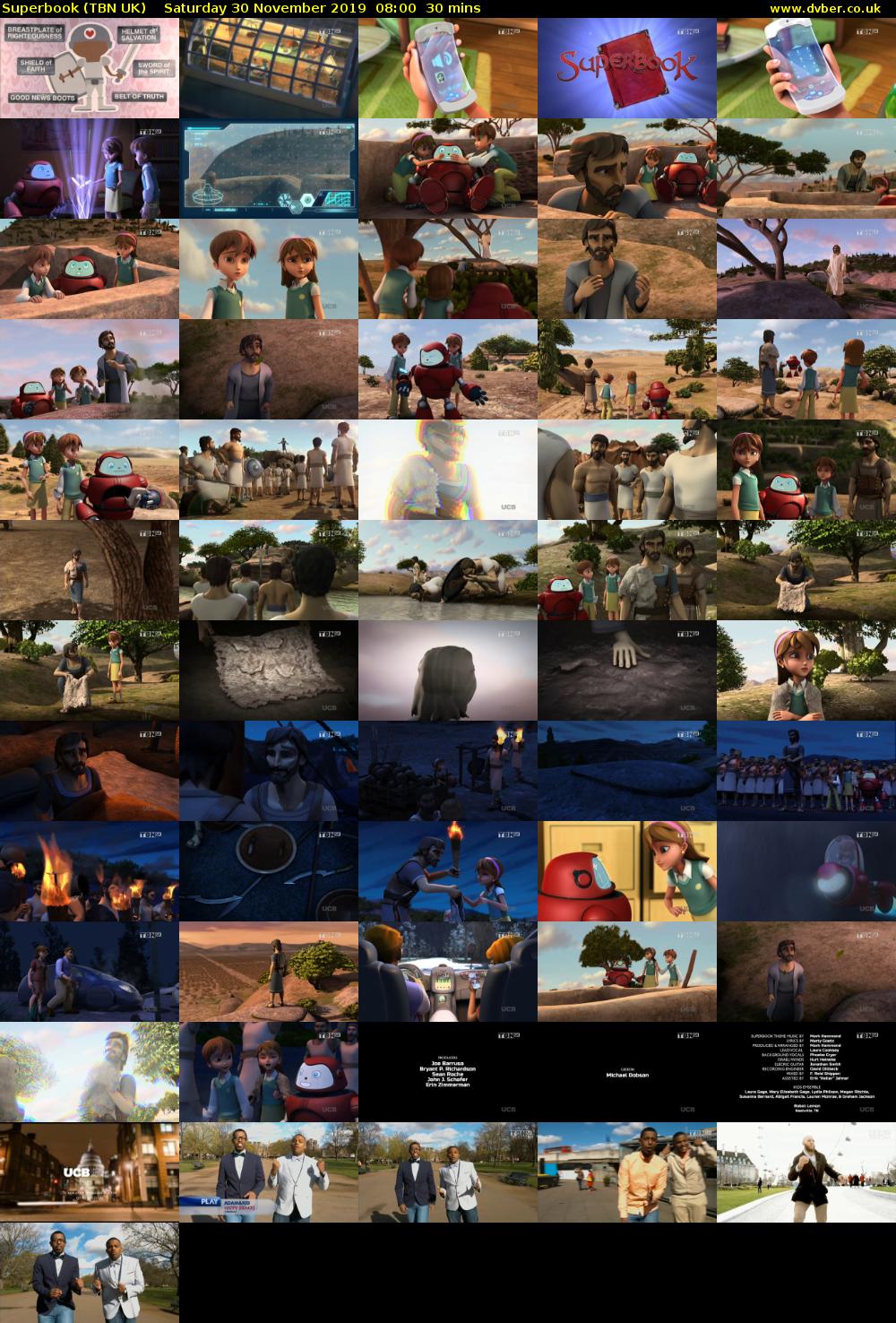 Superbook (TBN UK) Saturday 30 November 2019 08:00 - 08:30