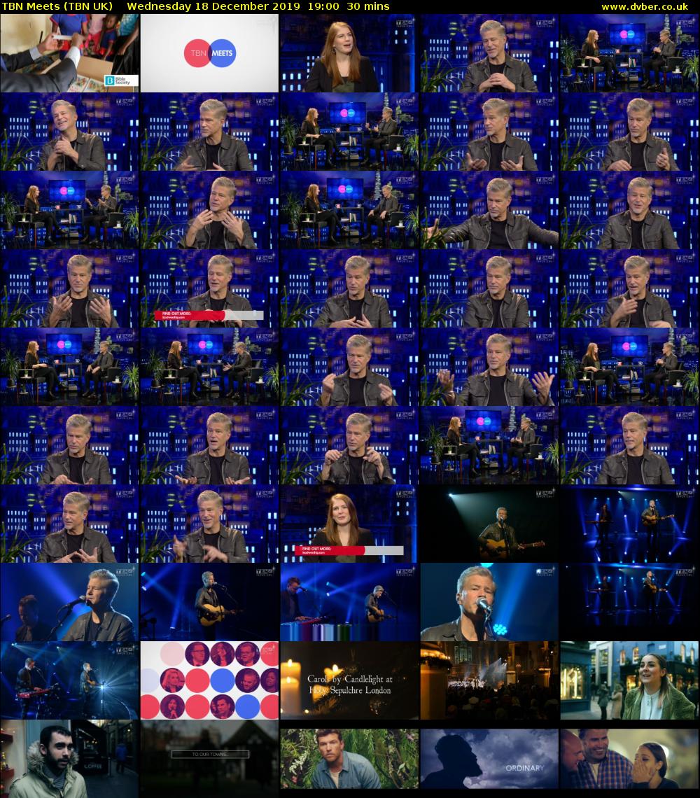 TBN Meets (TBN UK) Wednesday 18 December 2019 19:00 - 19:30