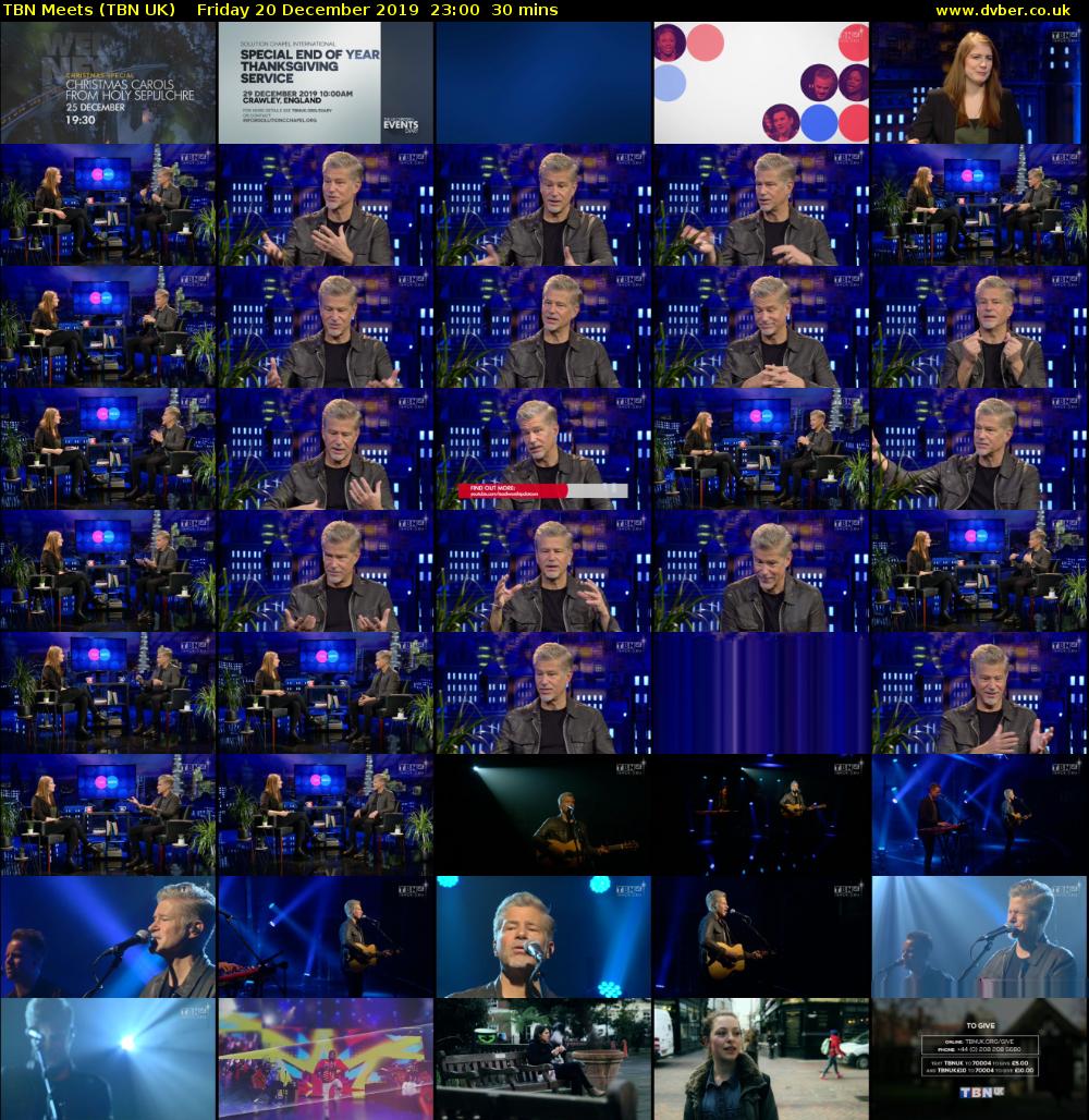 TBN Meets (TBN UK) Friday 20 December 2019 23:00 - 23:30