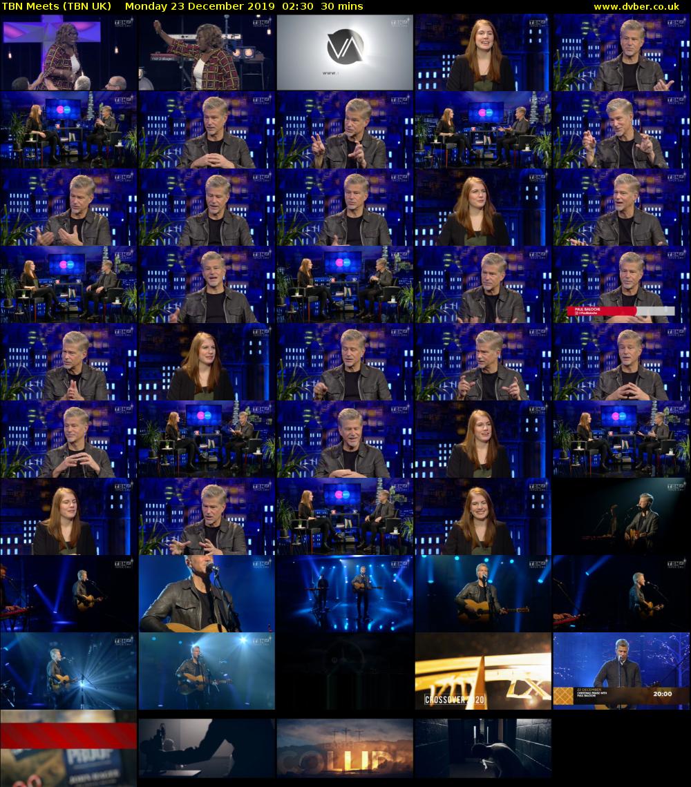 TBN Meets (TBN UK) Monday 23 December 2019 02:30 - 03:00