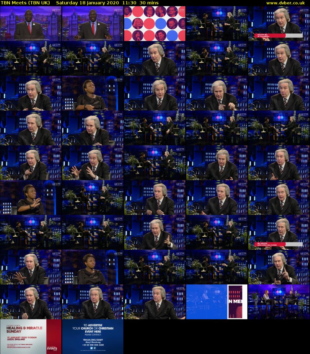 TBN Meets (TBN UK) Saturday 18 January 2020 11:30 - 12:00