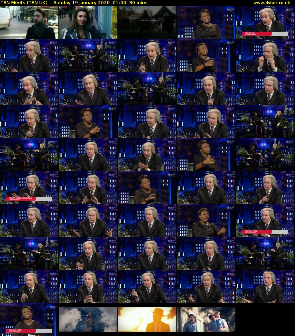 TBN Meets (TBN UK) Sunday 19 January 2020 01:00 - 01:30