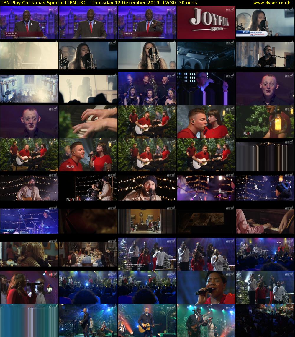 TBN Play Christmas Special (TBN UK) Thursday 12 December 2019 12:30 - 13:00