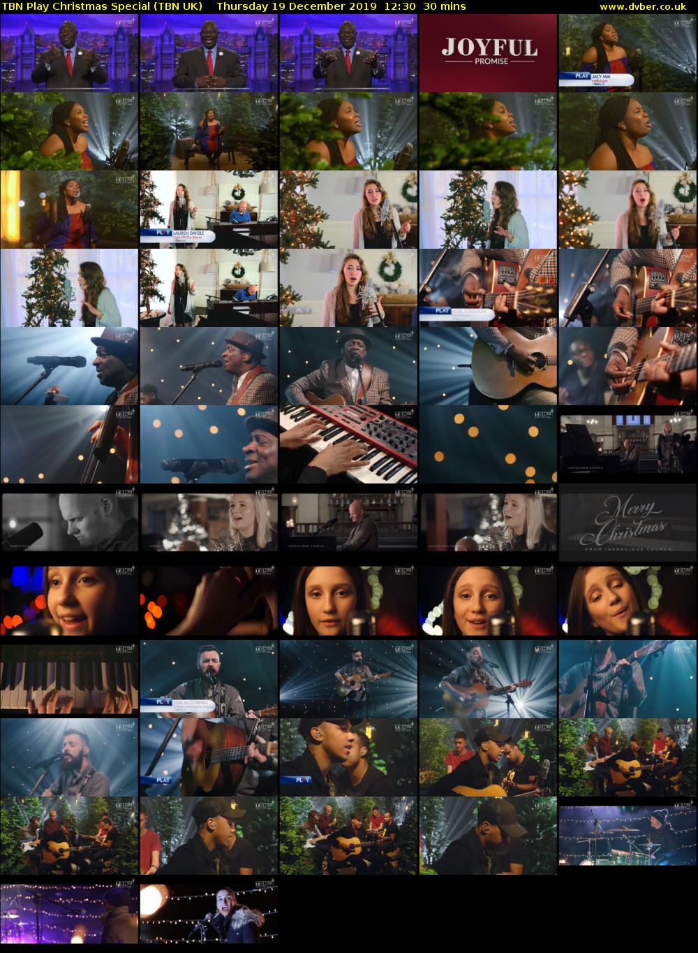 TBN Play Christmas Special (TBN UK) Thursday 19 December 2019 12:30 - 13:00