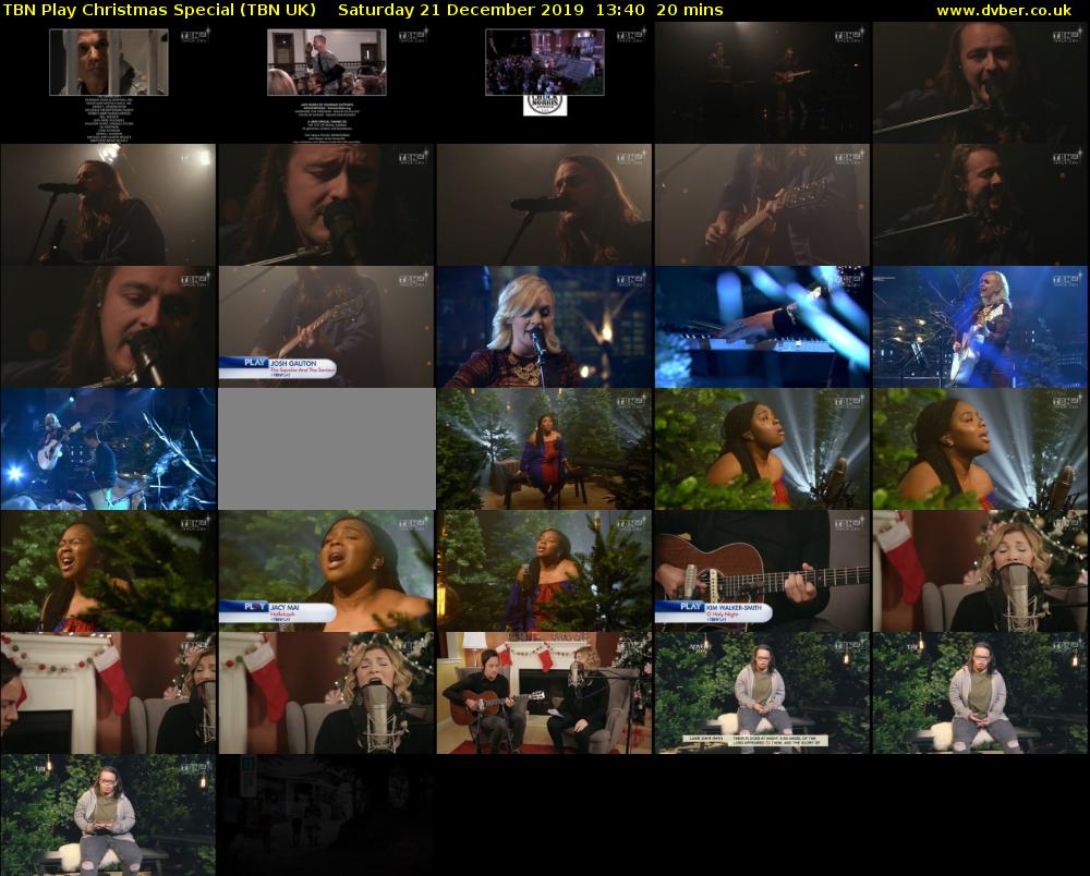 TBN Play Christmas Special (TBN UK) Saturday 21 December 2019 13:40 - 14:00