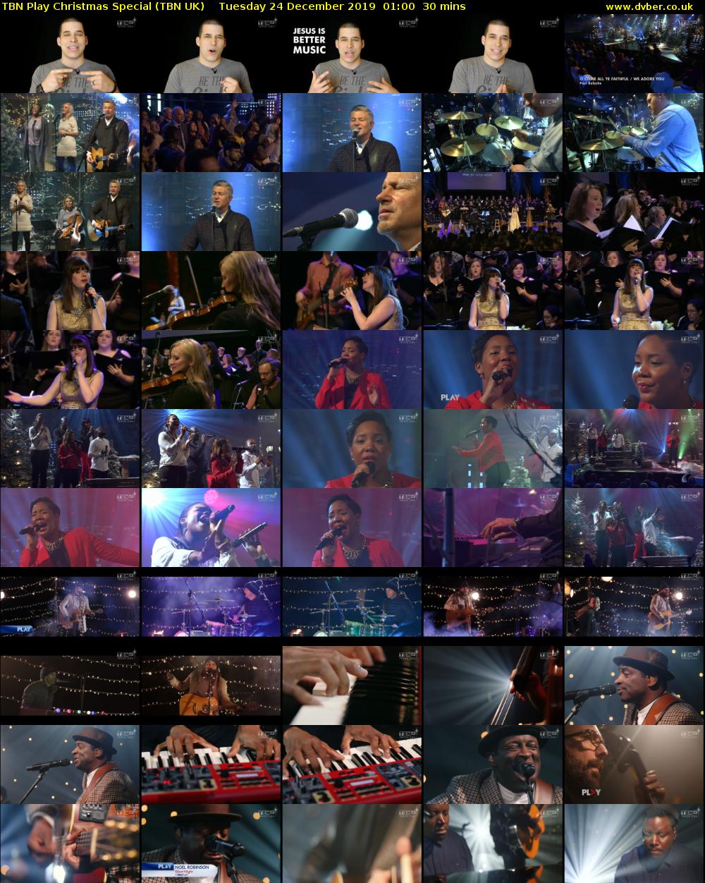 TBN Play Christmas Special (TBN UK) Tuesday 24 December 2019 01:00 - 01:30