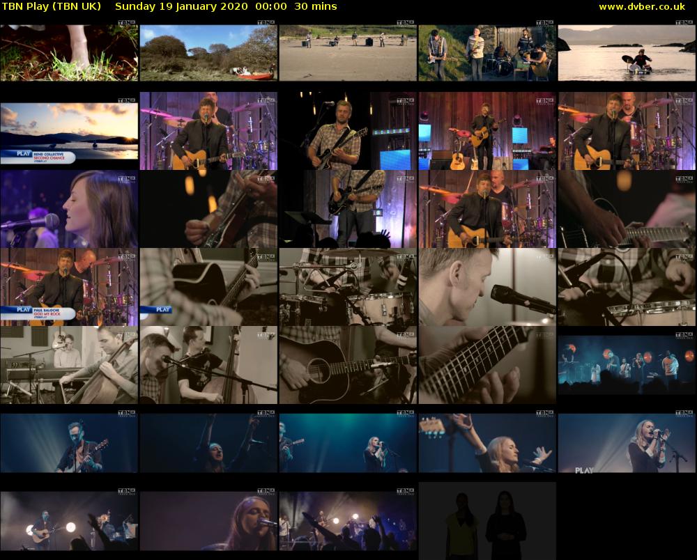 TBN Play (TBN UK) Sunday 19 January 2020 00:00 - 00:30
