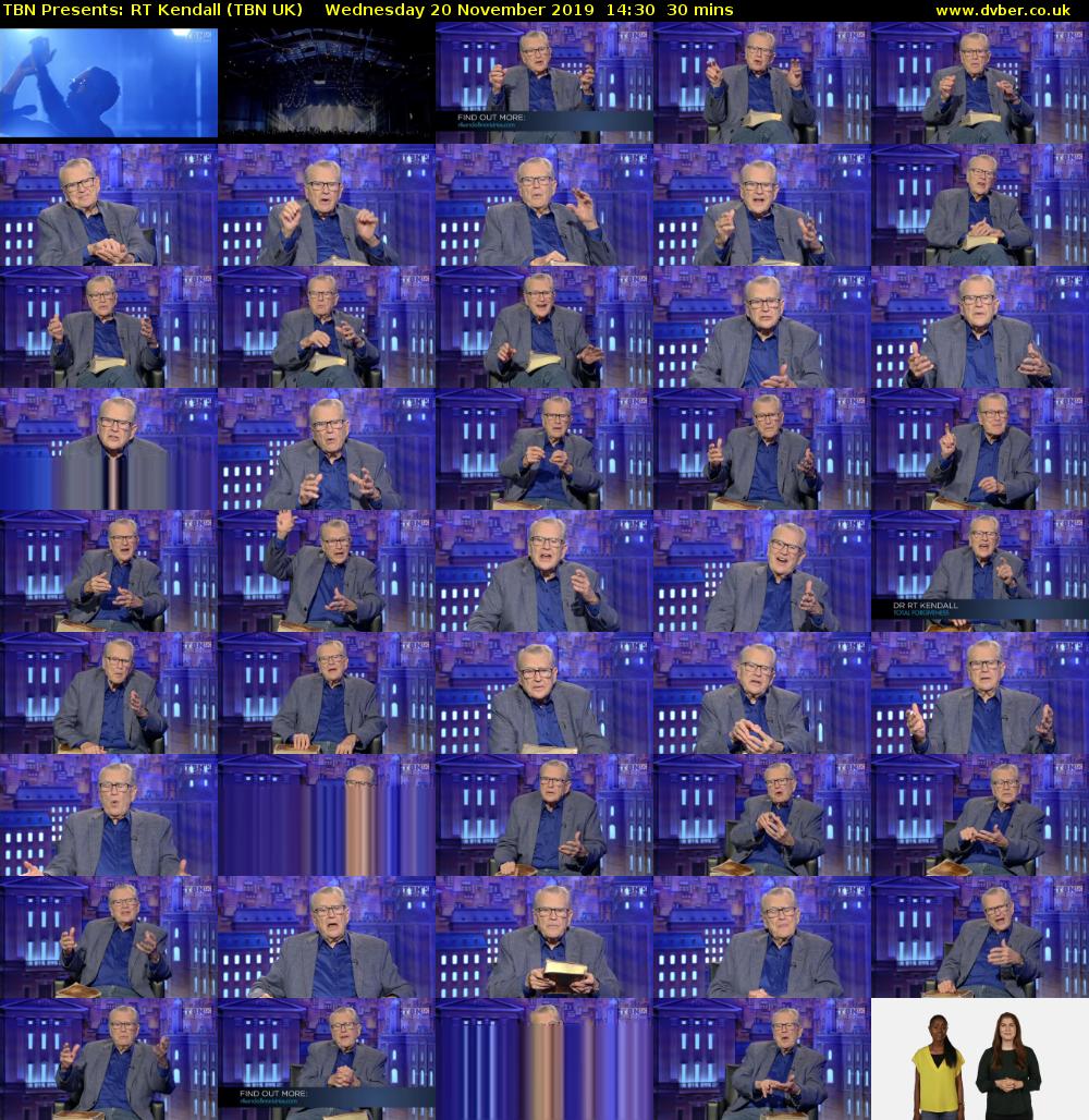 TBN Presents: RT Kendall (TBN UK) Wednesday 20 November 2019 14:30 - 15:00