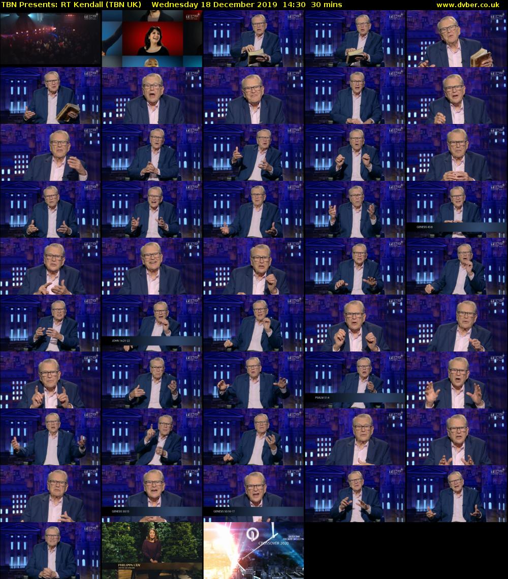 TBN Presents: RT Kendall (TBN UK) Wednesday 18 December 2019 14:30 - 15:00