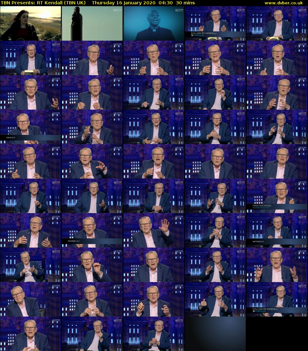 TBN Presents: RT Kendall (TBN UK) Thursday 16 January 2020 04:30 - 05:00