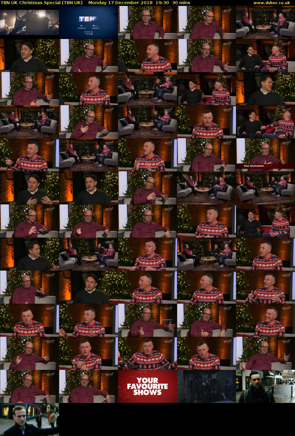 TBN UK Christmas Special (TBN UK) Monday 17 December 2018 19:30 - 20:00