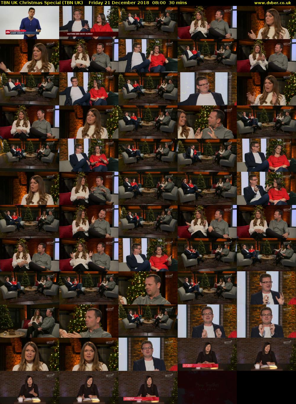 TBN UK Christmas Special (TBN UK) Friday 21 December 2018 08:00 - 08:30