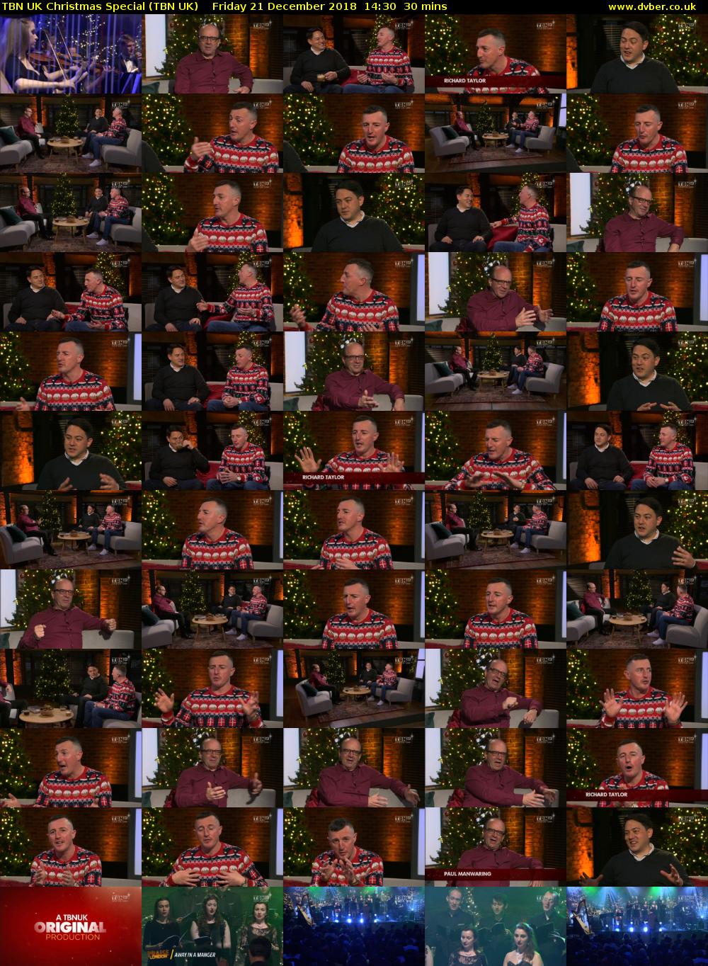 TBN UK Christmas Special (TBN UK) Friday 21 December 2018 14:30 - 15:00