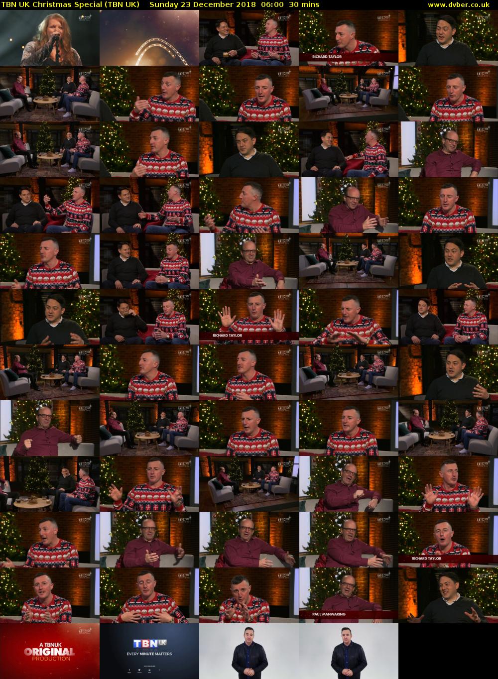 TBN UK Christmas Special (TBN UK) Sunday 23 December 2018 06:00 - 06:30