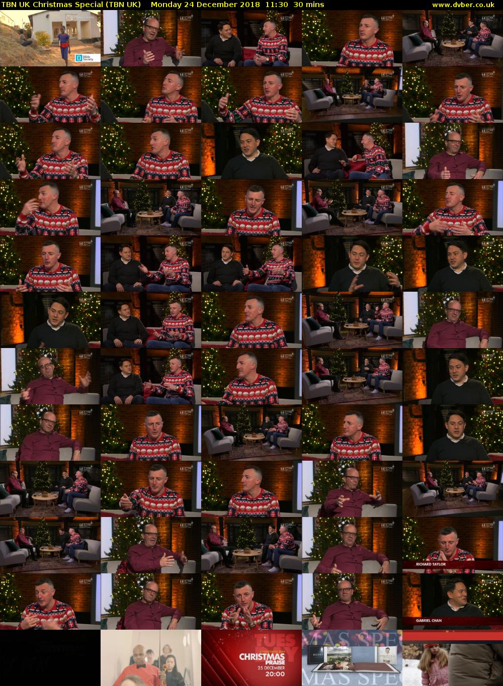 TBN UK Christmas Special (TBN UK) Monday 24 December 2018 11:30 - 12:00