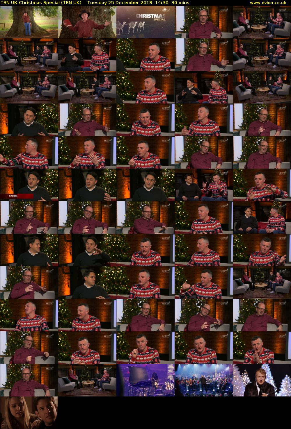 TBN UK Christmas Special (TBN UK) Tuesday 25 December 2018 14:30 - 15:00