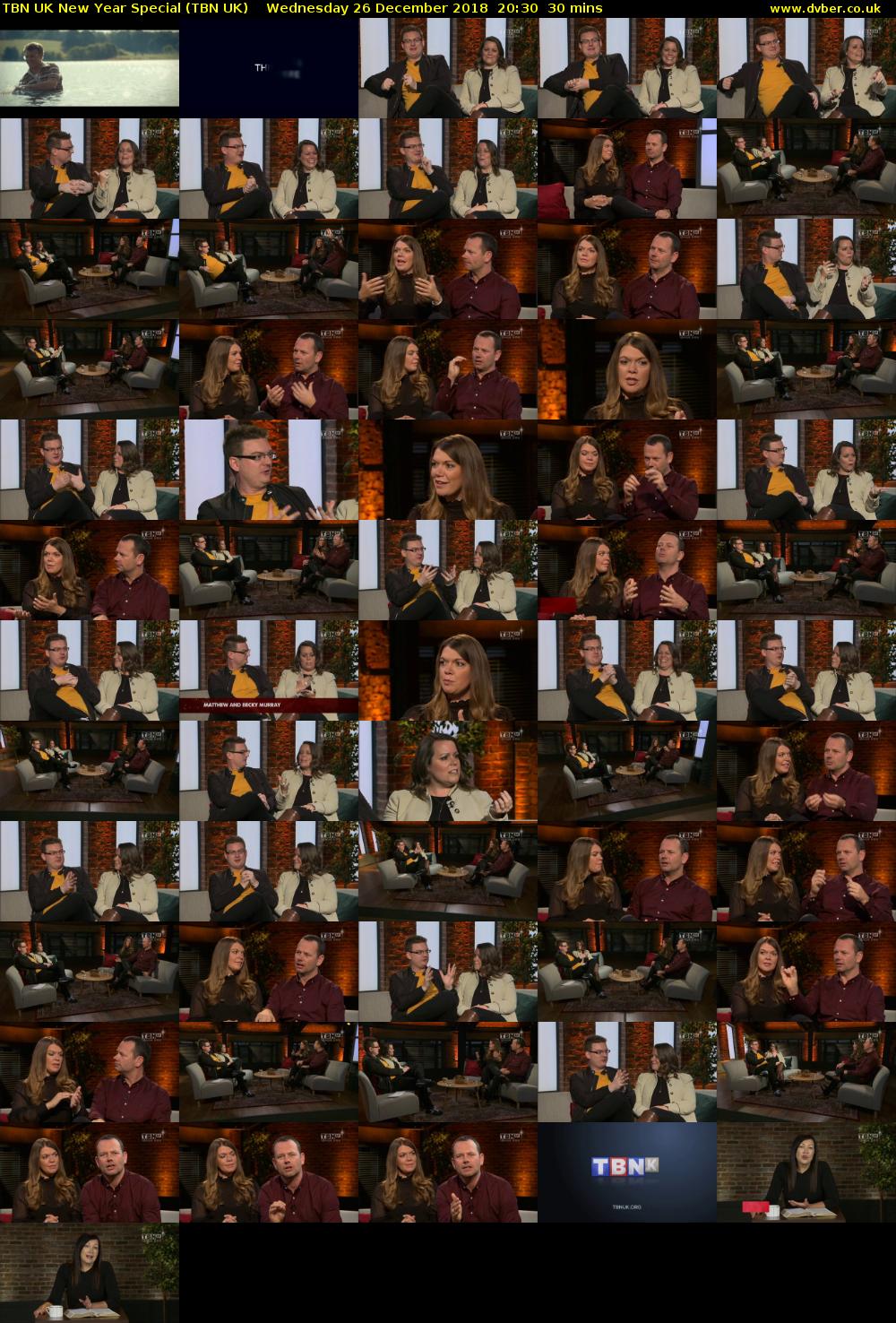 TBN UK New Year Special (TBN UK) Wednesday 26 December 2018 20:30 - 21:00