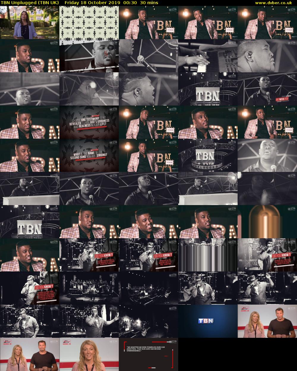 TBN Unplugged (TBN UK) Friday 18 October 2019 00:30 - 01:00