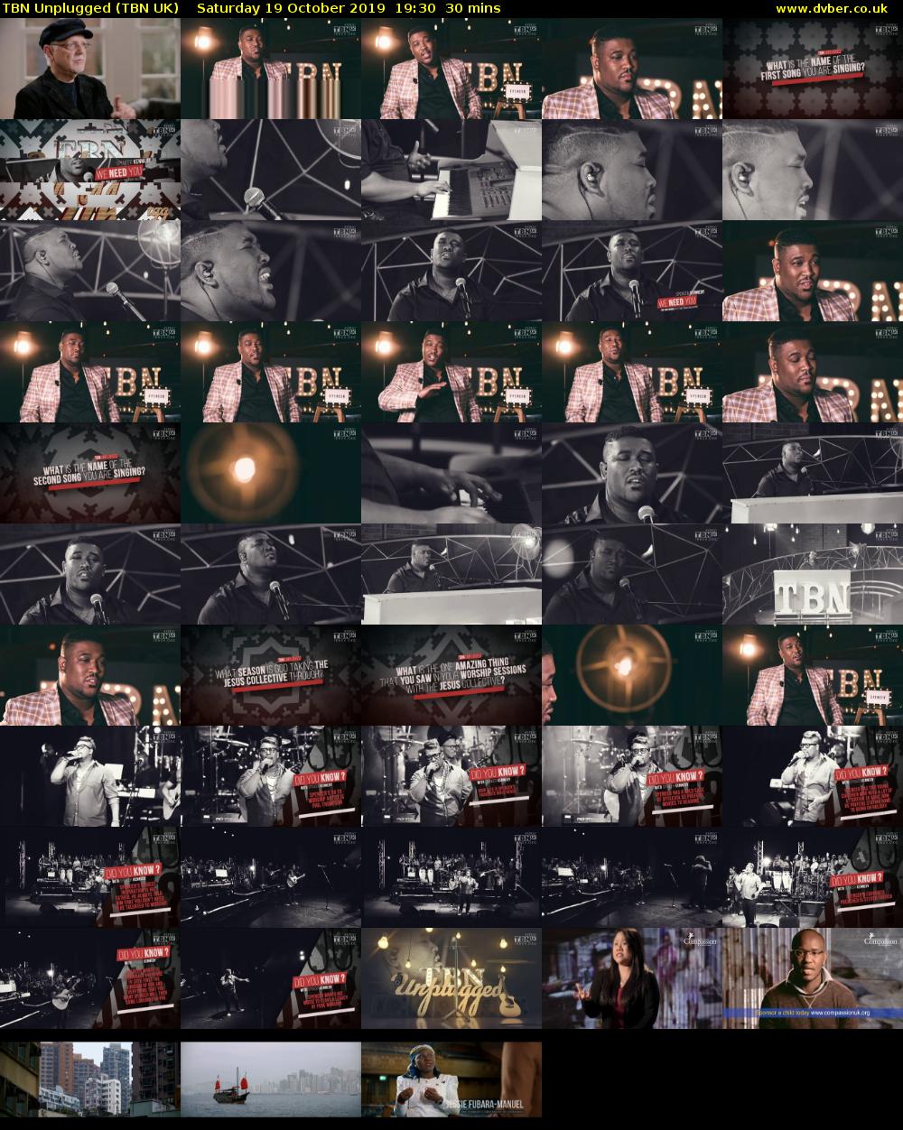 TBN Unplugged (TBN UK) Saturday 19 October 2019 19:30 - 20:00