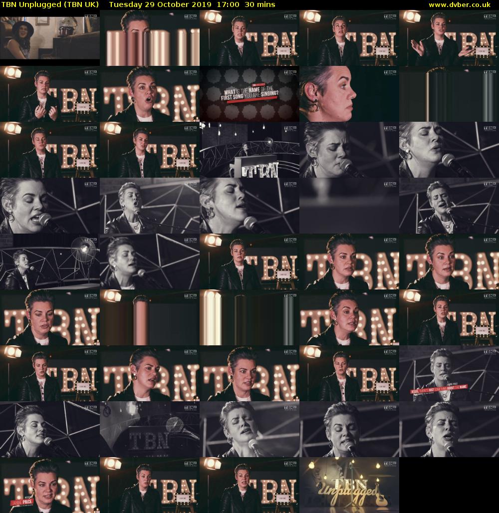 TBN Unplugged (TBN UK) Tuesday 29 October 2019 17:00 - 17:30