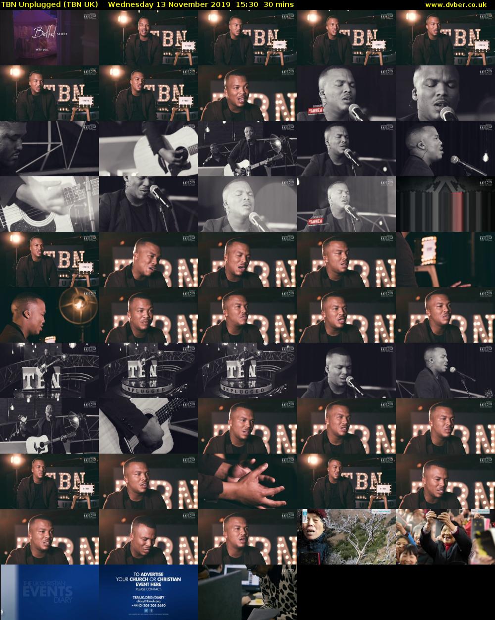 TBN Unplugged (TBN UK) Wednesday 13 November 2019 15:30 - 16:00