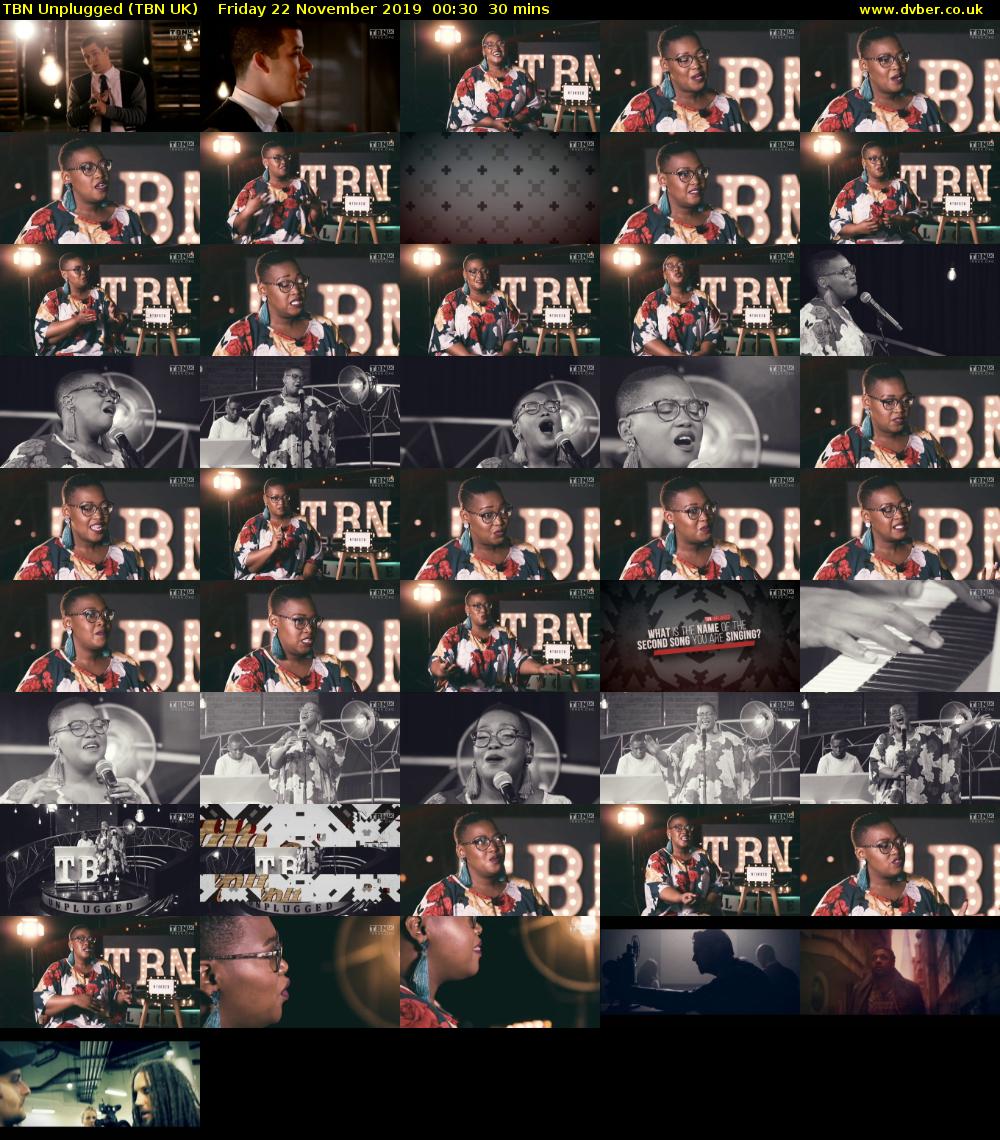 TBN Unplugged (TBN UK) Friday 22 November 2019 00:30 - 01:00