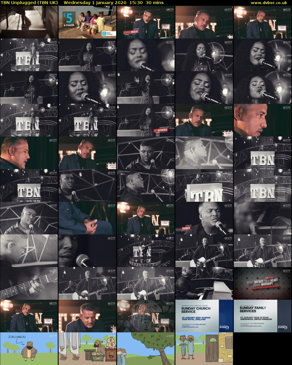 TBN Unplugged (TBN UK) Wednesday 1 January 2020 15:30 - 16:00