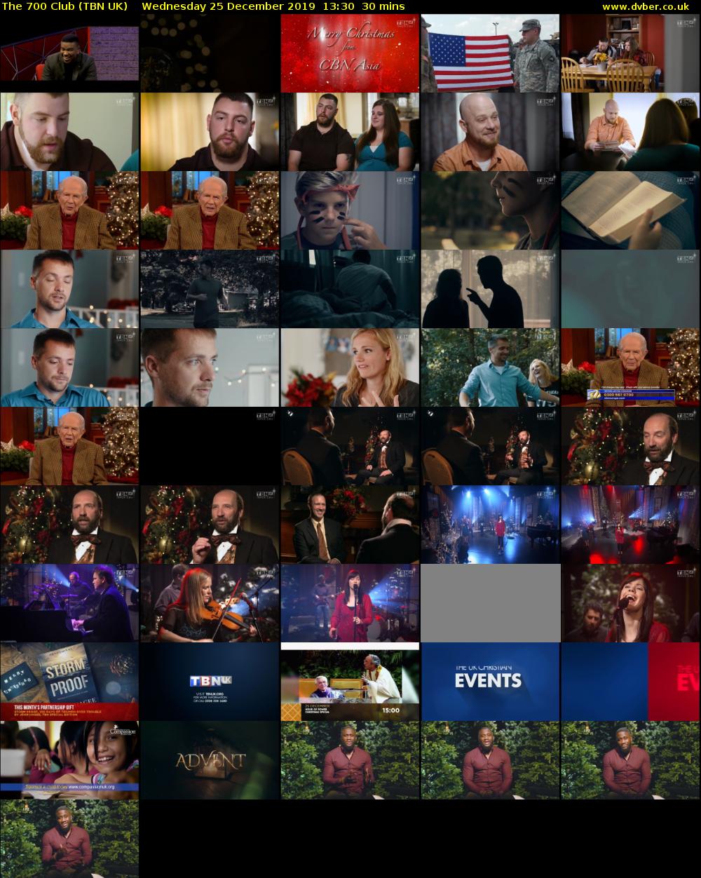 The 700 Club (TBN UK) Wednesday 25 December 2019 13:30 - 14:00